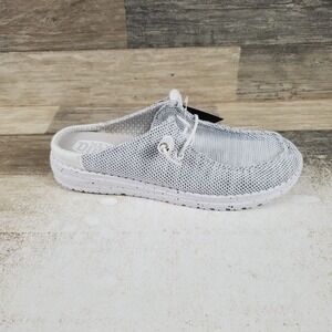 Hey Dude Wendy Slip Stretch Sox Womens Loafer Shoes Sz 7 Stone White Slip On